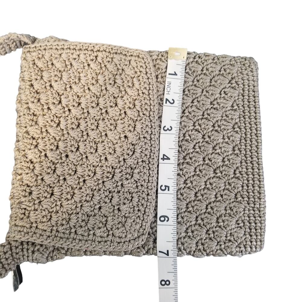 Macramé Crossbody Purse with Flap - Picture 7 of 12